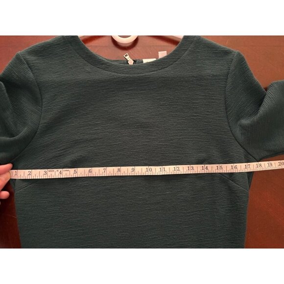 GAP Textured Fit & Flare Green Flutter Dress Career Holiday Party Size 6 TALL - Picture 10 of 13